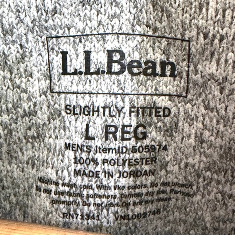 L.L. Bean men’s gray sweater fleece vest size large - Picture 3 of 7